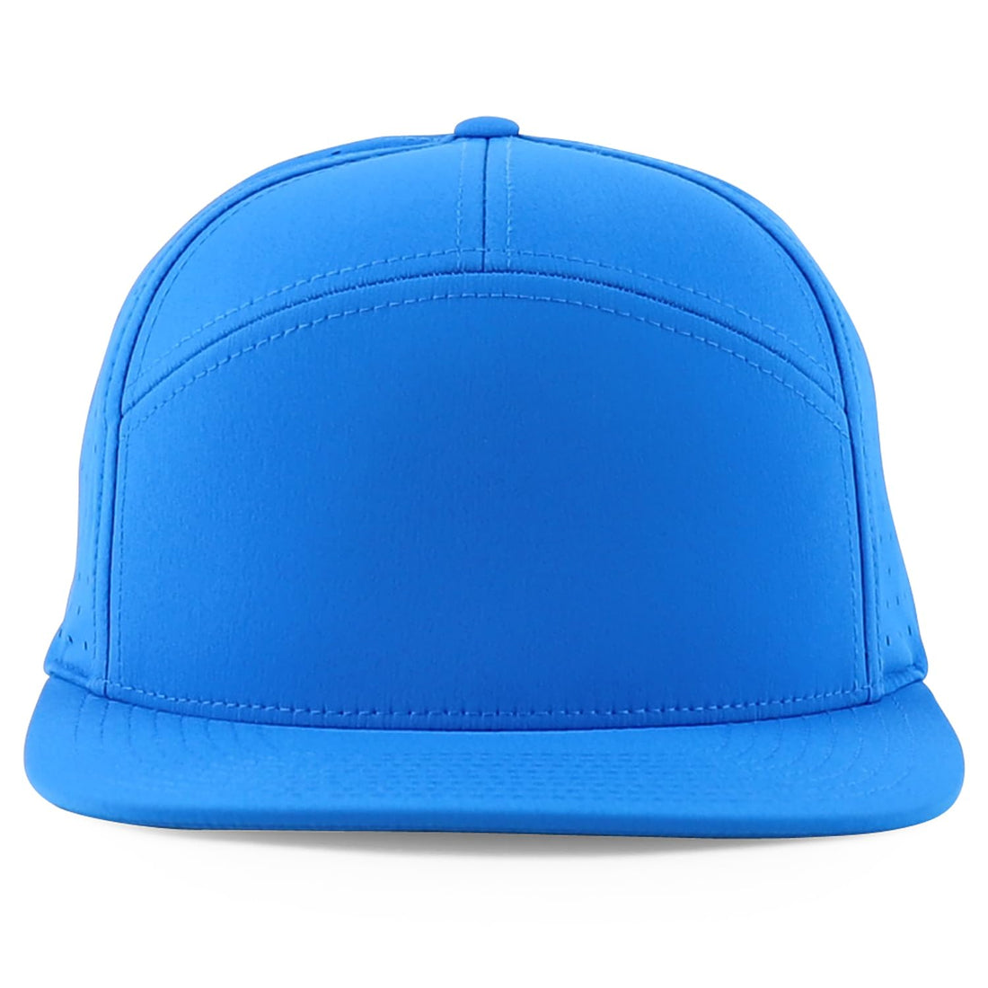 Trendy Apparel Shop Water Resistant UPF 50+ Performance 7 Panel Flatbill Snapback Cap