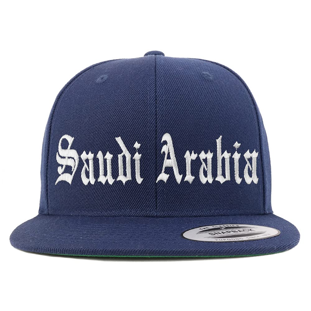 Trendy Apparel Shop Saudi Arabia Old English Embroidered Flatbill Snapback