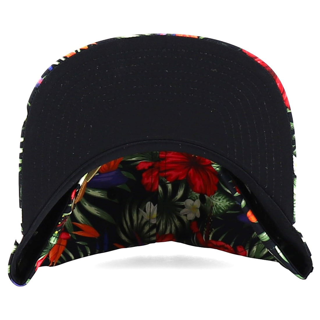 Trendy Apparel Shop Floral Print Unstructured 5 Panel Flatbill Rope Baseball Cap