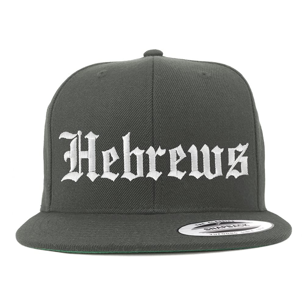 Trendy Apparel Shop Hebrews Old English Embroidered Flatbill Snapback