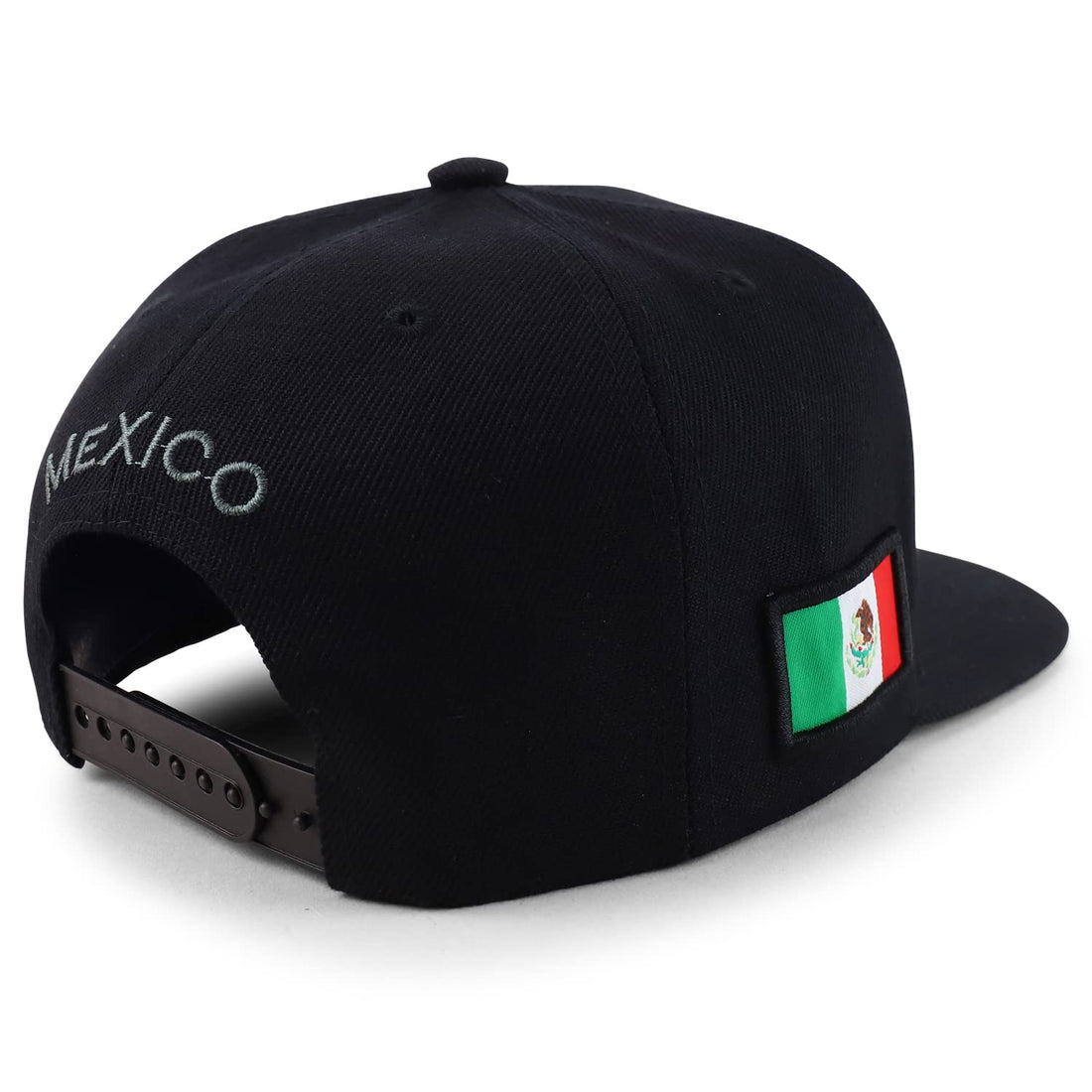 Trendy Apparel Shop Cities of Mexico Circular Logo Embroidered Flatbill Snapback Baseball Cap