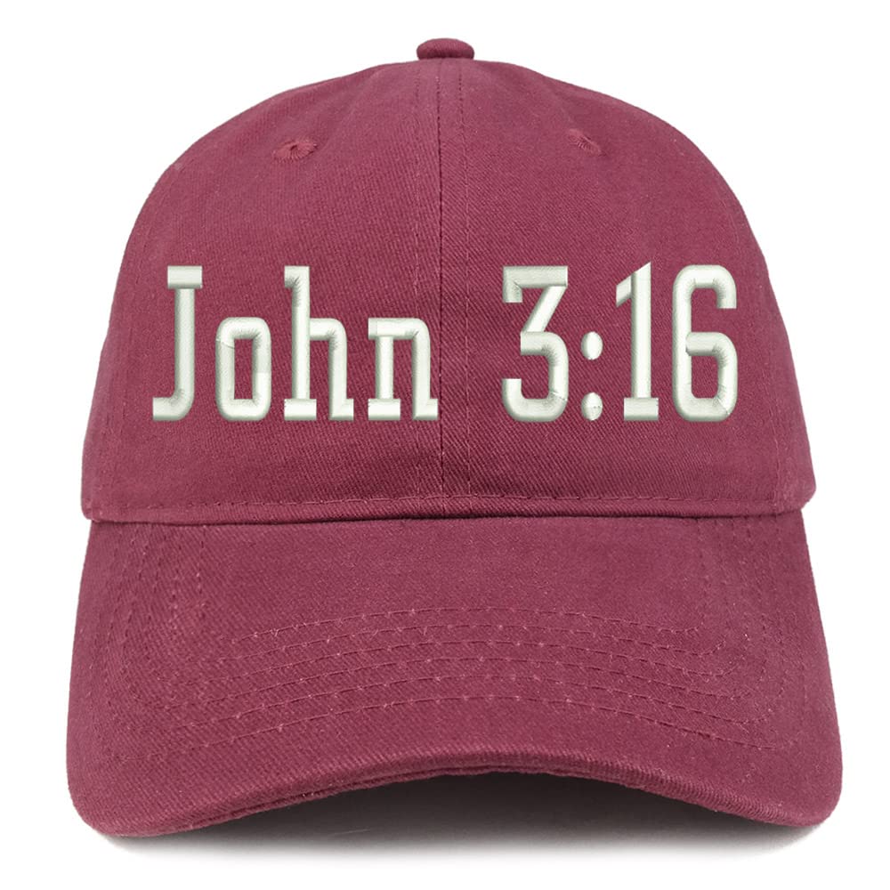 Trendy Apparel Shop John 3:16 Low Profile Soft Cotton Baseball Cap