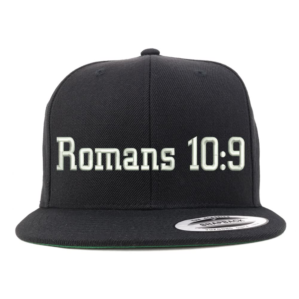 Trendy Apparel Shop Romans 10:9 Embroidered Flatbill Snapback