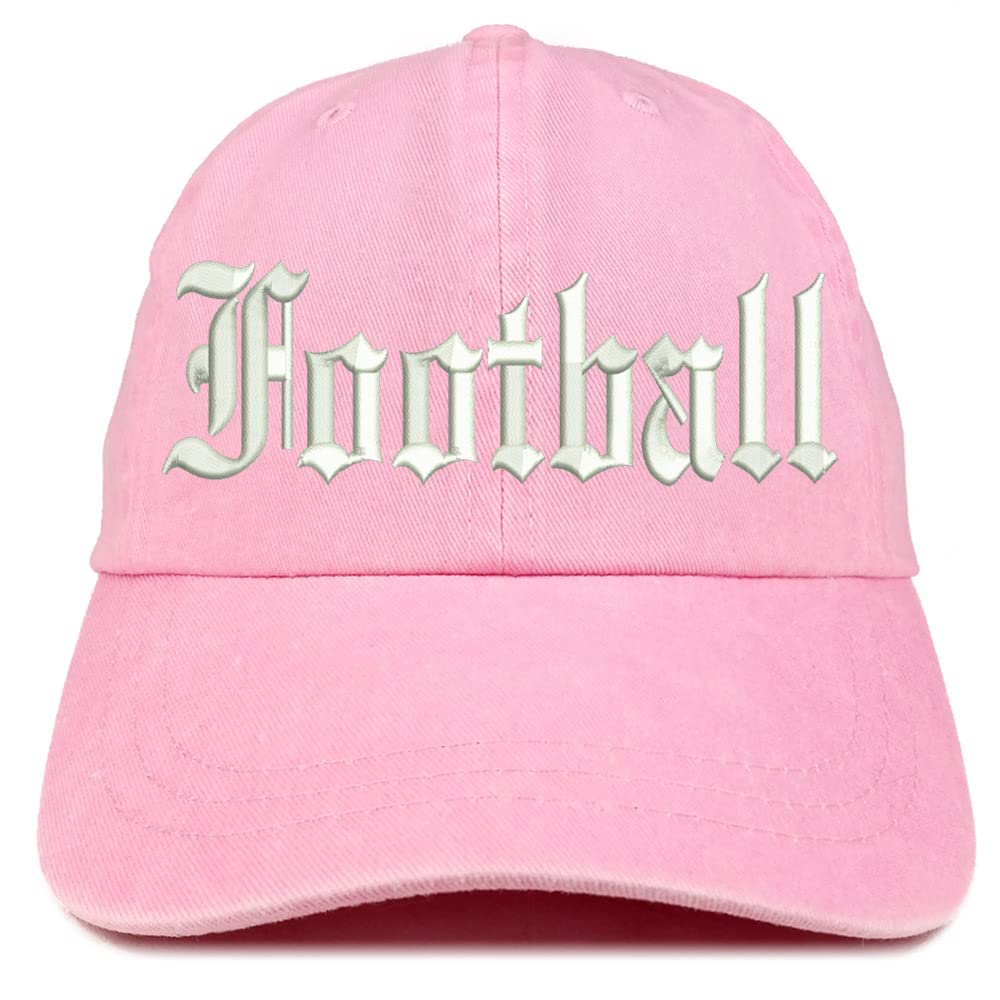 Trendy Apparel Shop Old English Football Washed Pigment Dyed Baseball Cap