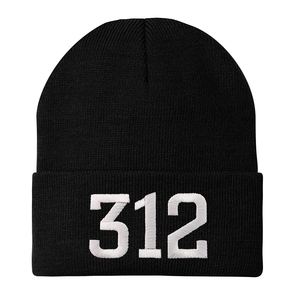 Trendy Apparel Shop 312 Chicago IL Old English Embroidered Long Cuff Beanie