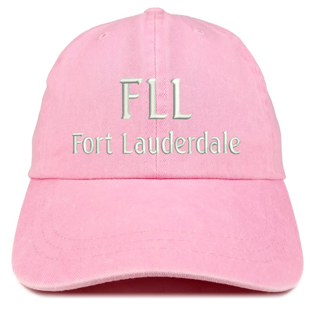 Trendy Apparel Shop FLL Fort Lauderdale Embroidered Pigment Dyed Washed Baseball Cap