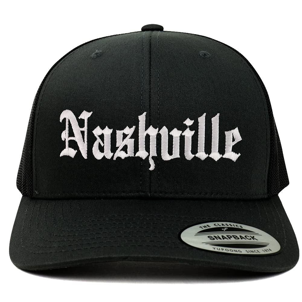 Trendy Apparel Shop Nashville Old English 6 Panel Trucker Mesh Cap