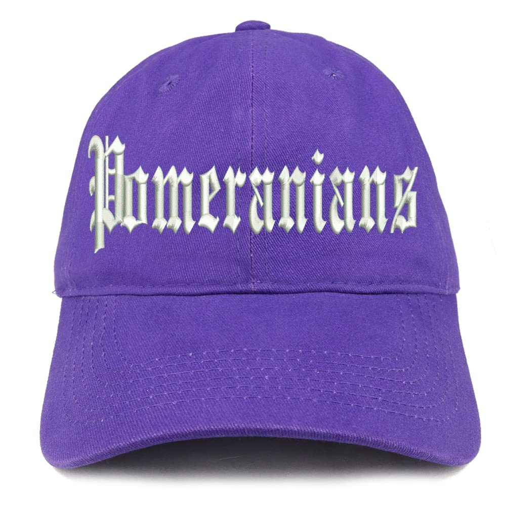 Trendy Apparel Shop Old English Pomeranians Low Profile Soft Cotton Baseball Cap