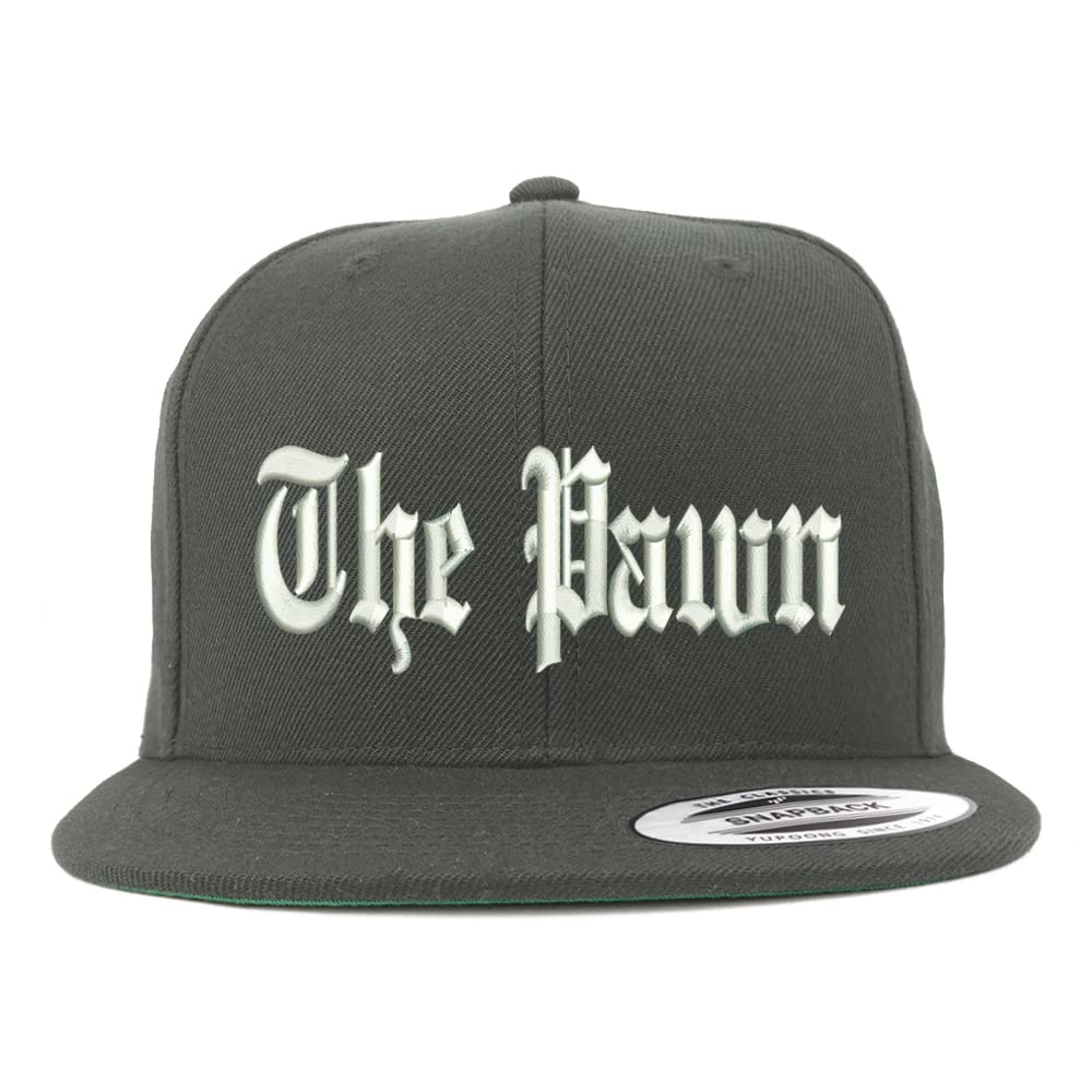 Trendy Apparel Shop The Pawn Old English Embroidered Flatbill Snapback