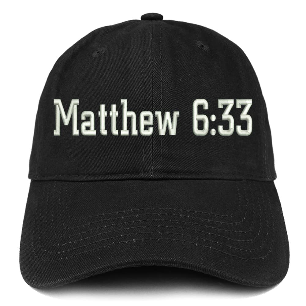 Trendy Apparel Shop Matthew 6:33 Low Profile Soft Cotton Baseball Cap