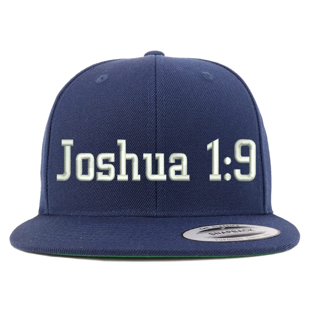 Trendy Apparel Shop Joshua 1:9 Embroidered Flatbill Snapback