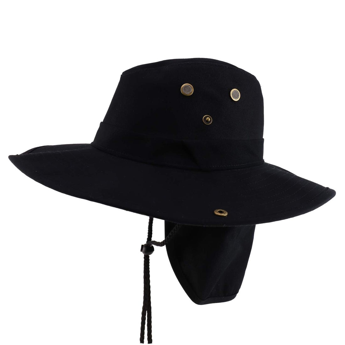 Trendy Apparel Shop XXL Oversize Cowboy Style Cap with Neck Flap
