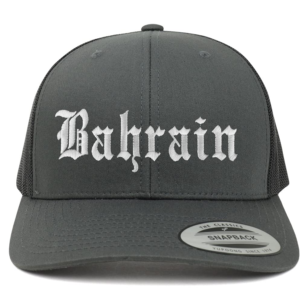 Trendy Apparel Shop Bahrain Old English 6 Panel Trucker Mesh Cap