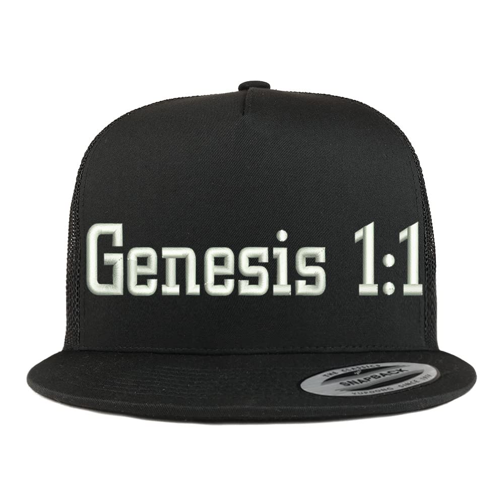 Trendy Apparel Shop Genesis 1:1 5 Panel Flatbill Trucker Cap