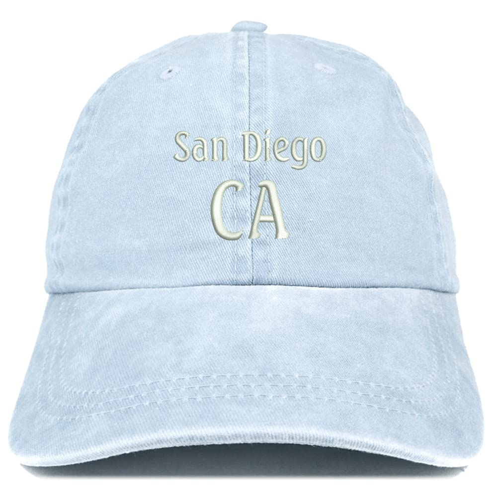 Trendy Apparel Shop San Diego CA Embroidered Pigment Dyed Washed Baseball Cap