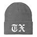 Trendy Apparel Shop Texas TX Old English Embroidered Long Cuff Beanie