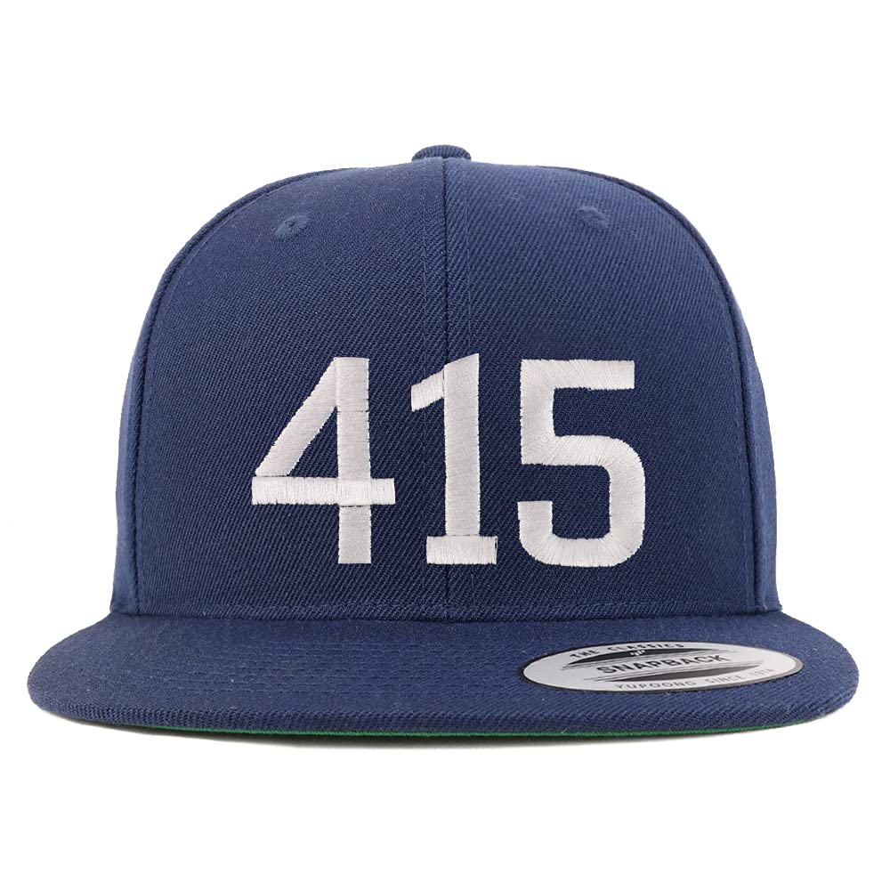 Trendy Apparel Shop 414 San Francisco CA Old English Embroidered Flatbill Snapback