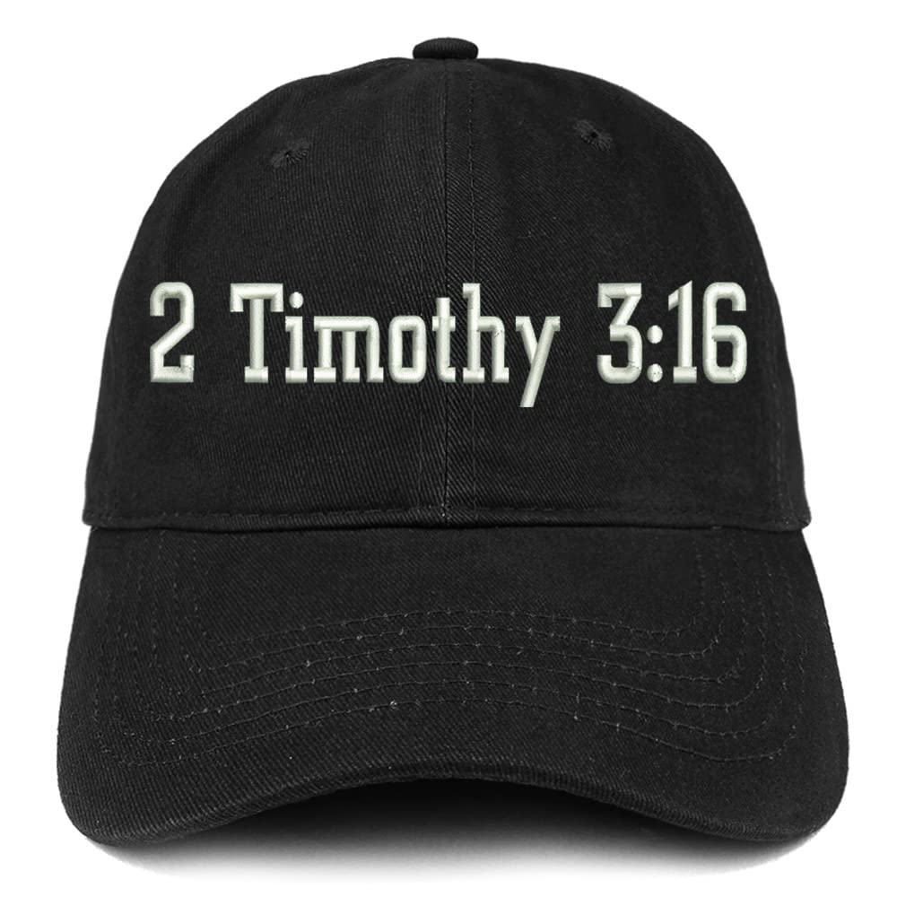 Trendy Apparel Shop 2 Timothy 3:16 Low Profile Soft Cotton Baseball Cap