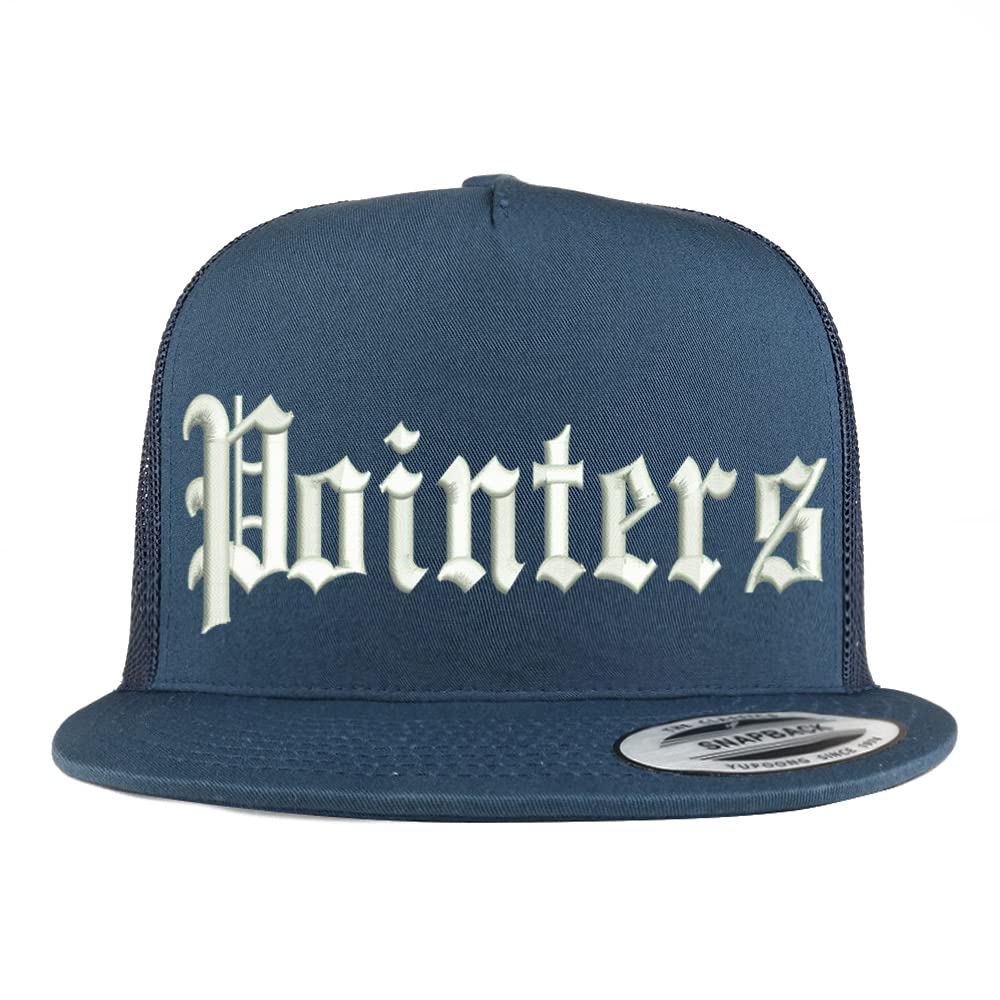 Trendy Apparel Shop Old English Pointers 5 Panel Flatbill Trucker Cap