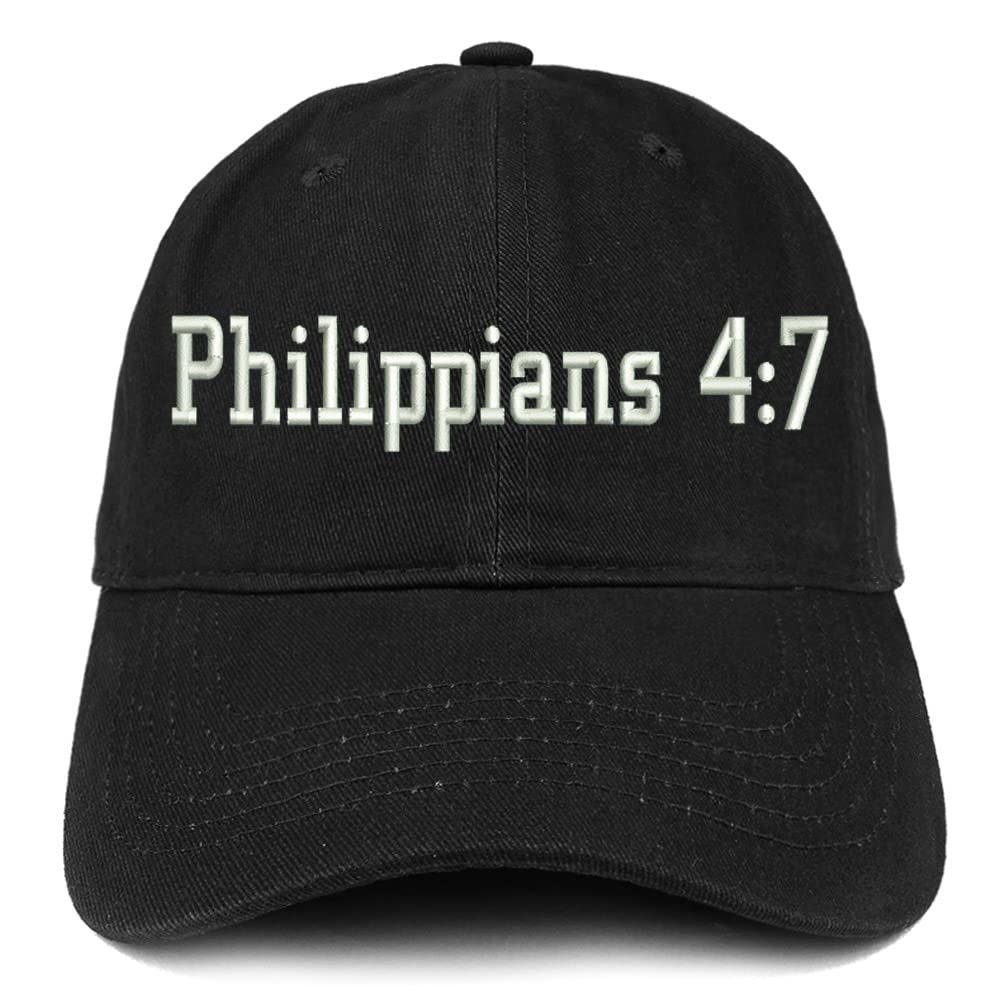 Trendy Apparel Shop Philippians 4:7 Low Profile Soft Cotton Baseball Cap