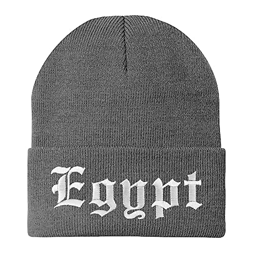 Trendy Apparel Shop Egypt Old English Embroidered Long Cuff Beanie