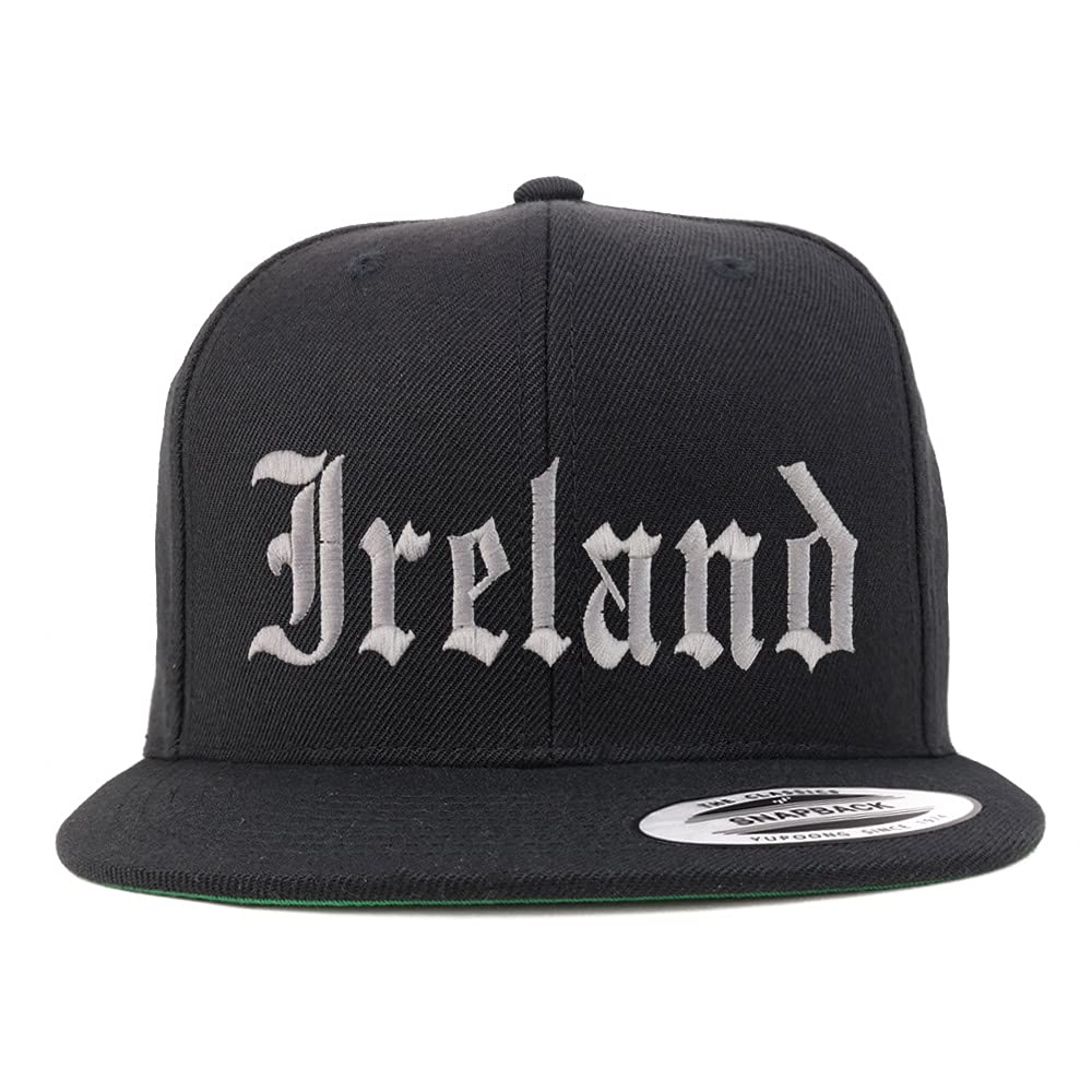 Trendy Apparel Shop Ireland Old English Embroidered Flatbill Snapback