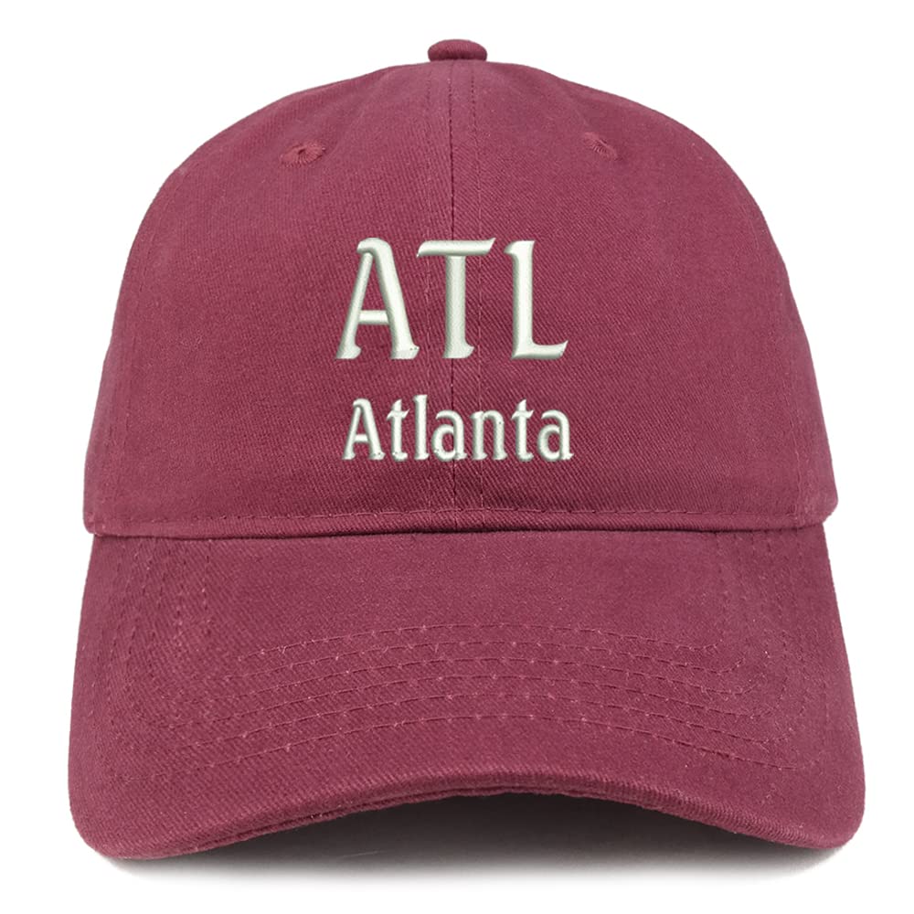 Trendy Apparel Shop ATL Atlanta Low Profile Soft Cotton Baseball Cap