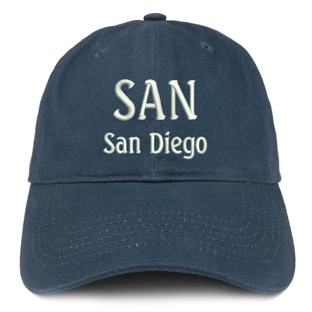 Trendy Apparel Shop SAN San Diego Low Profile Soft Cotton Baseball Cap