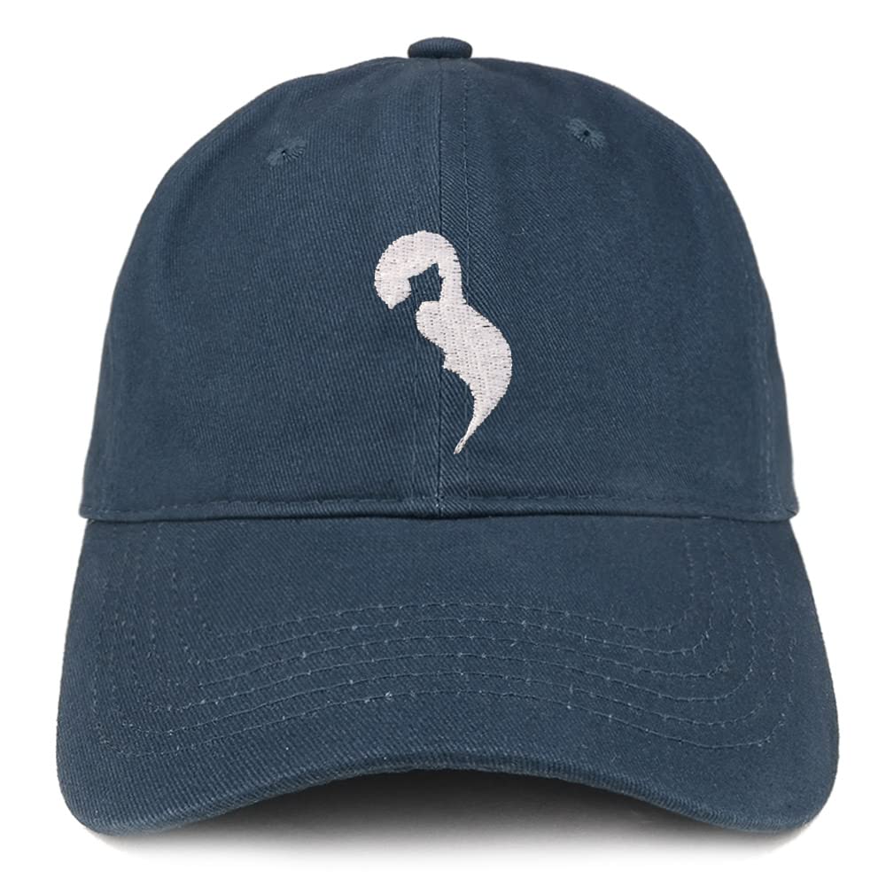 Trendy Apparel Shop Pregenant Mom Silhouette Embroidered Low Profile Soft Cotton Baseball Cap