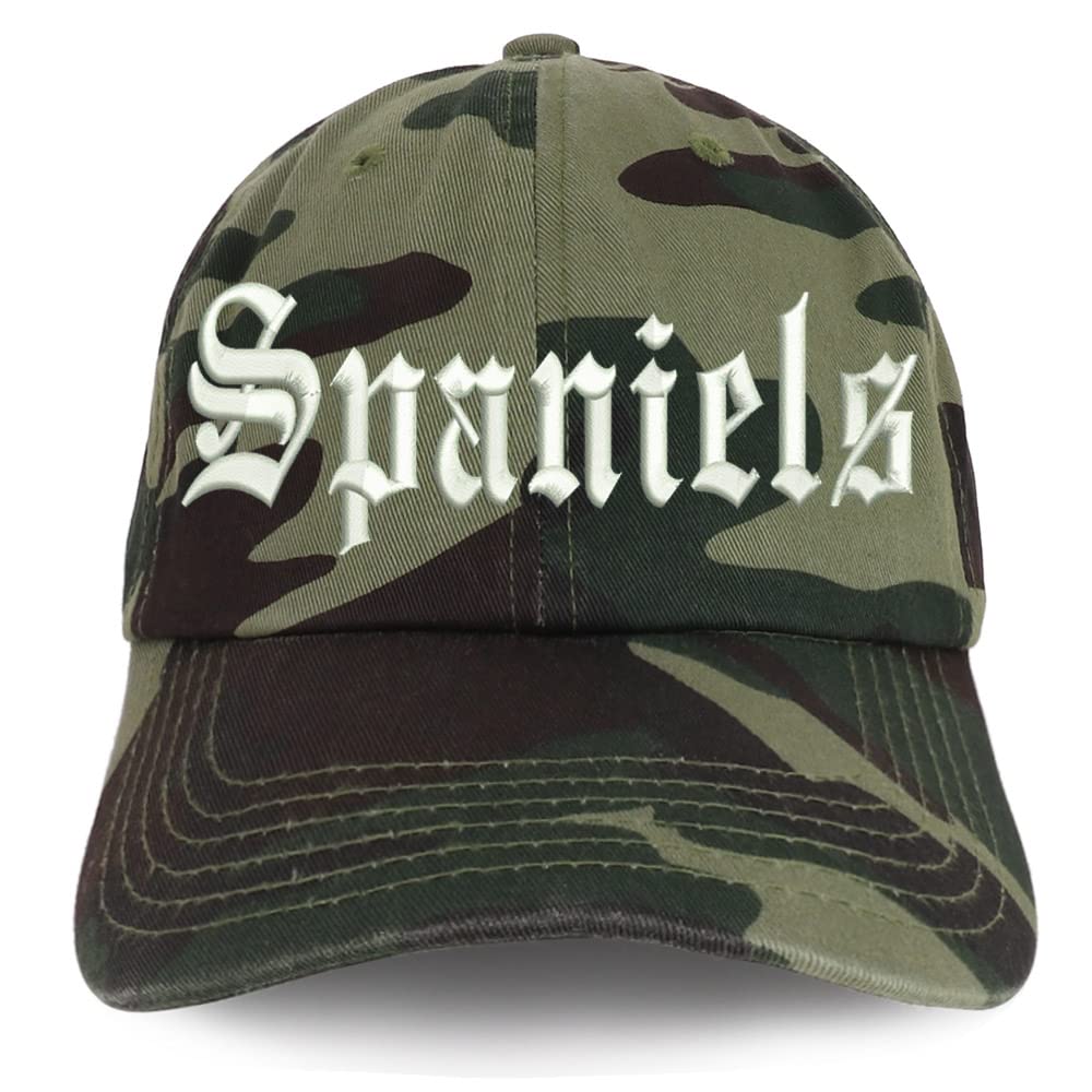 Trendy Apparel Shop Old English Spaniels Low Profile Soft Cotton Baseball Cap