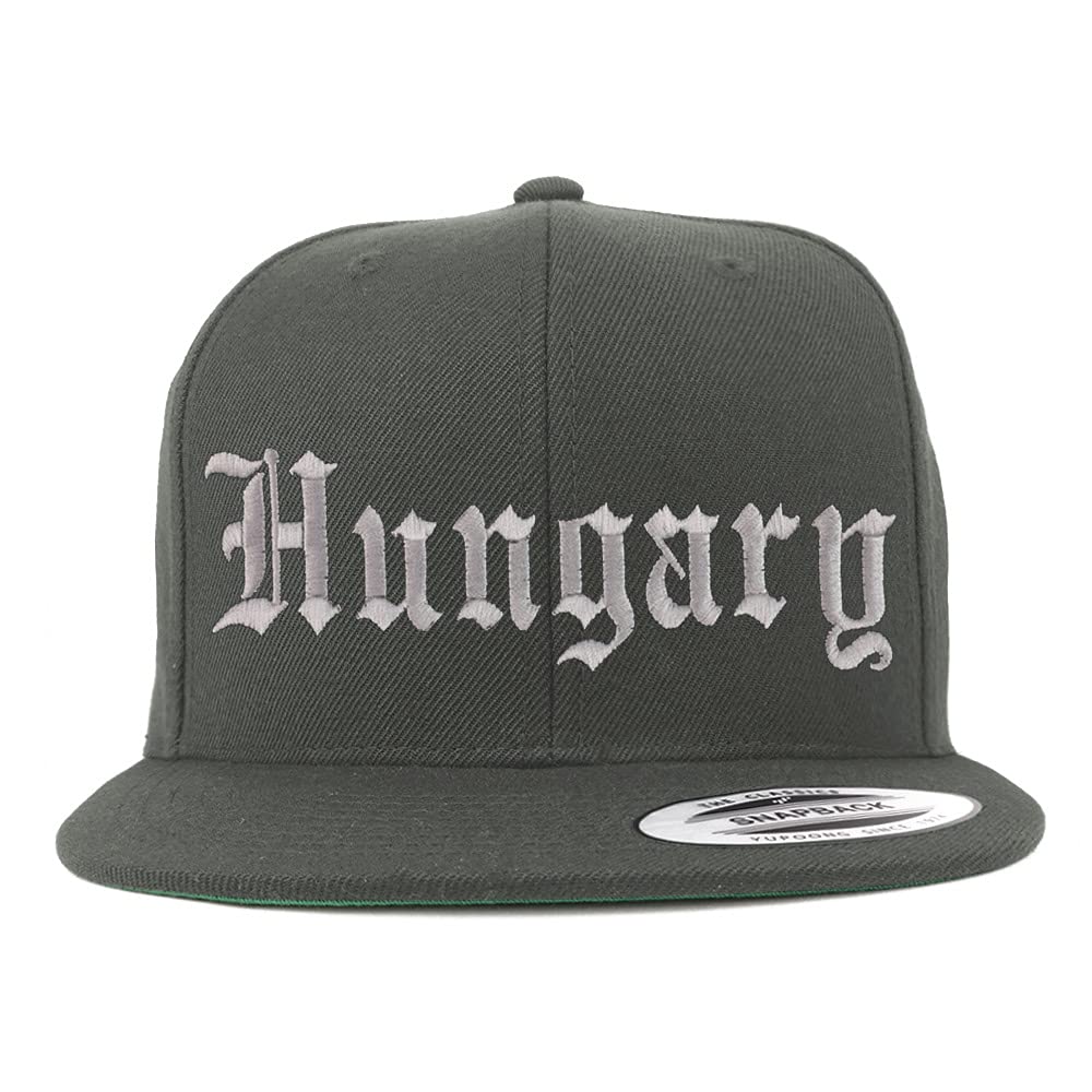 Trendy Apparel Shop Hungary Old English Embroidered Flatbill Snapback