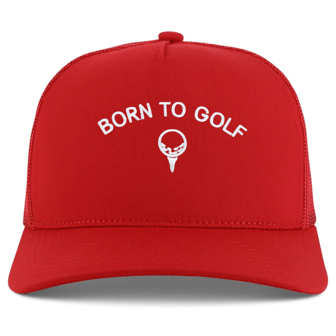 Trendy Apparel Shop Born to Golf Embroidered 5 Panel Snapback Trucker Cap