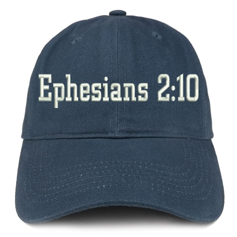 Trendy Apparel Shop Ephesians 2:10 Low Profile Soft Cotton Baseball Cap