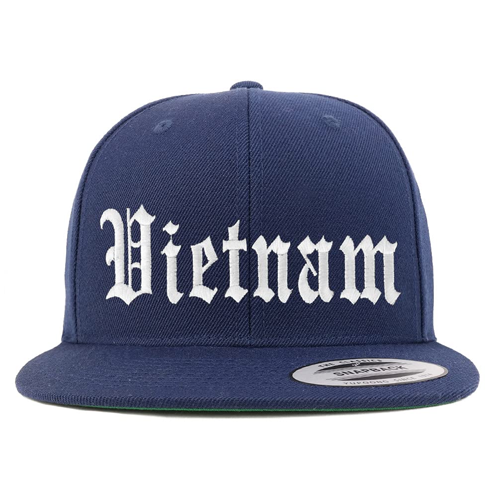 Trendy Apparel Shop Vietnam Old English Embroidered Flatbill Snapback
