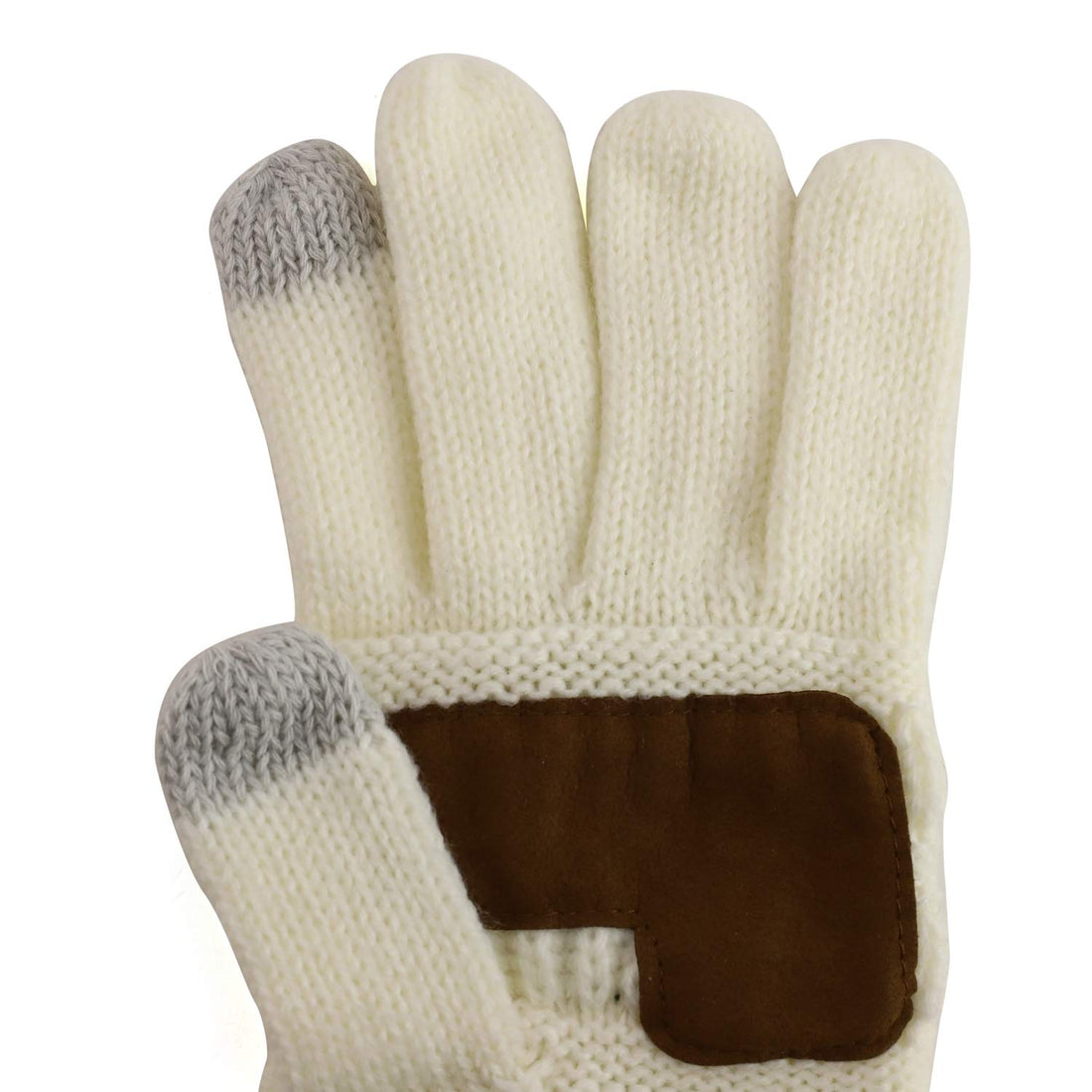 Trendy Apparel Shop Touchscreen Smartphone Suede Palm Texting Knit Gloves