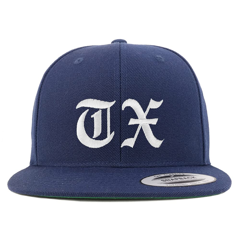 Trendy Apparel Shop Texas TX Old English Embroidered Flatbill Snapback