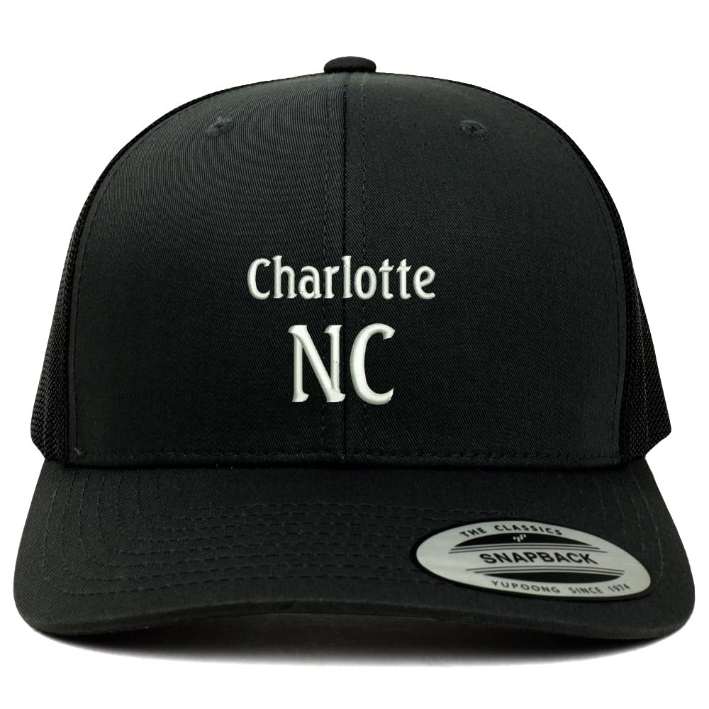 Trendy Apparel Shop Charlotte NC Embroidered Retro Fit Trucker Mesh Cap