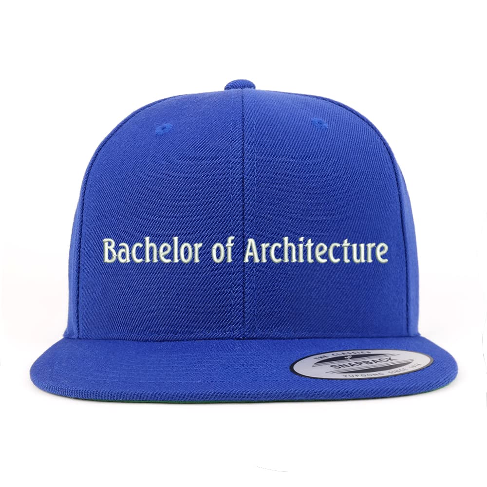 Trendy Apparel Shop Bachelors of Architecture Embroidered Flatbill Snapback