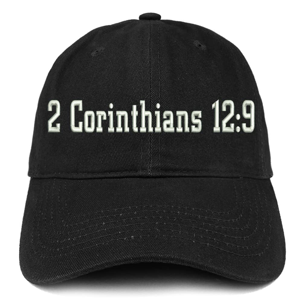 Trendy Apparel Shop 2 Corinthians 12:9 Low Profile Soft Cotton Baseball Cap