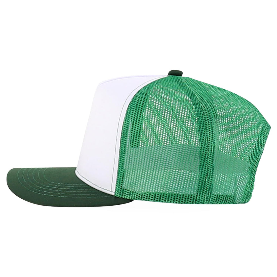 Trendy Apparel Shop 5 Panel Structured Trucker Cap with Mexico Flag Design Undervisor