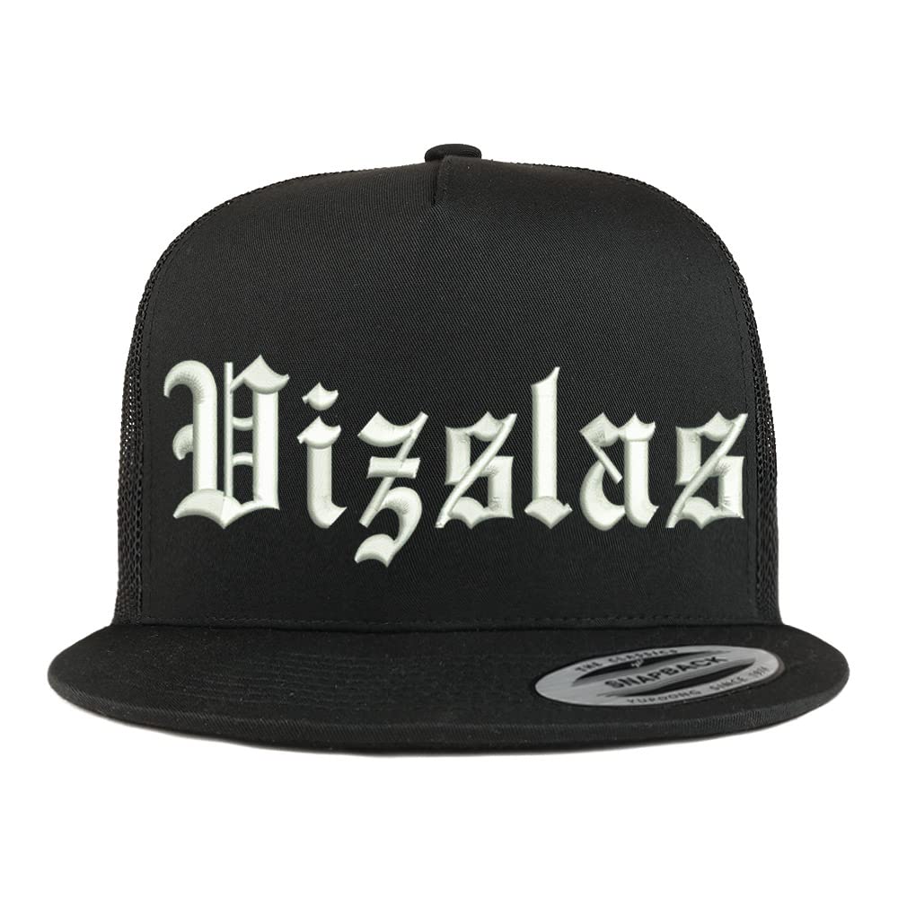 Trendy Apparel Shop Old English Vizslas 5 Panel Flatbill Trucker Cap