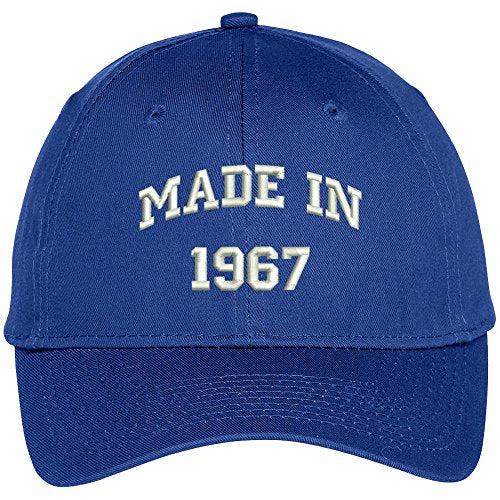 Trendy Apparel Shop Made In 1967-50th Birthday Embroidered High Profile Adjustable Baseball Cap