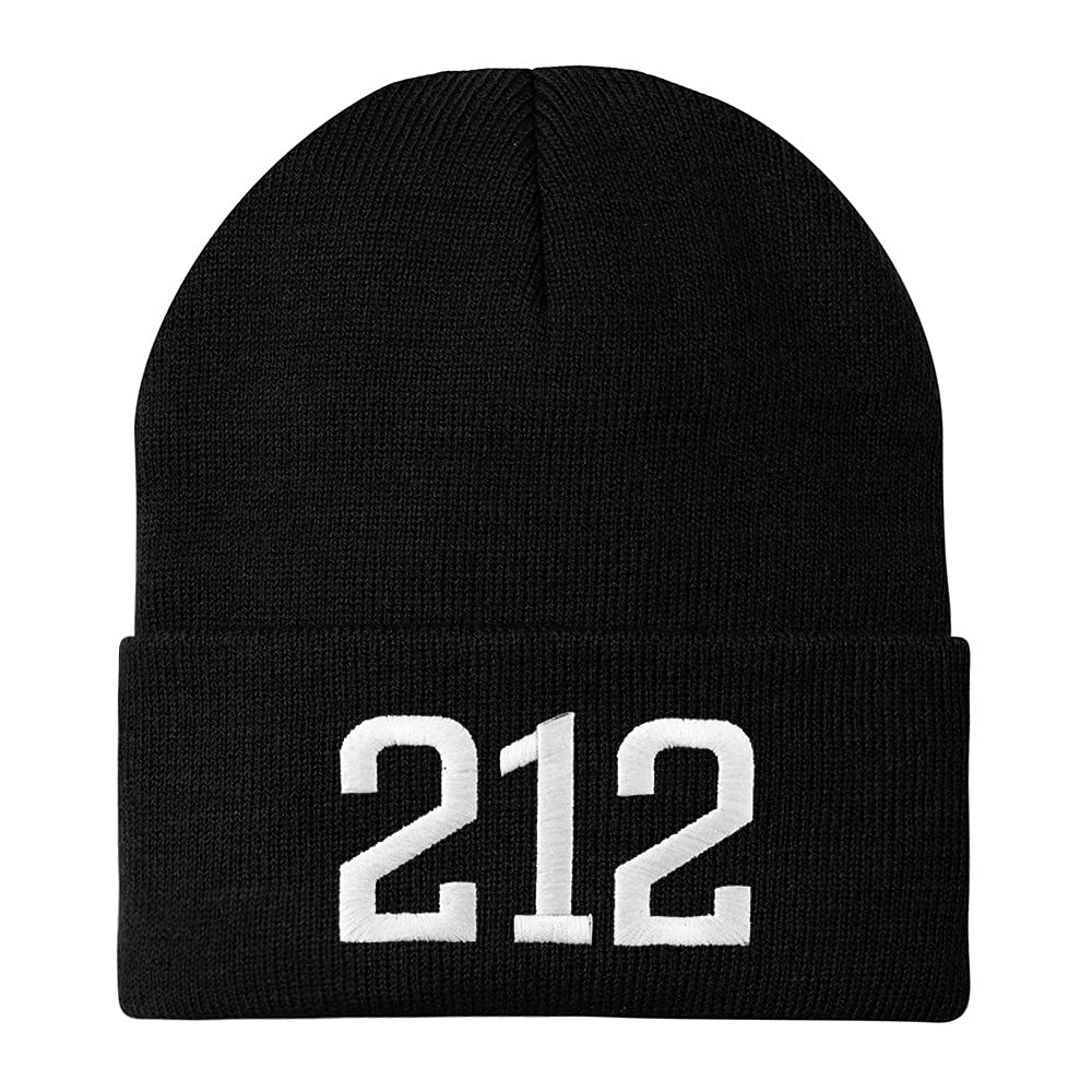 Trendy Apparel Shop New York City 212 Old English Embroidered Long Cuff Beanie