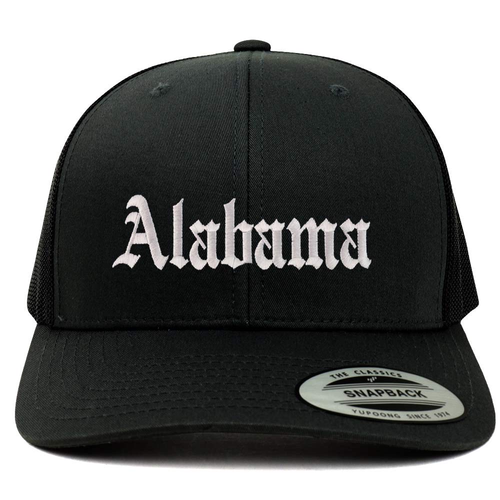 Trendy Apparel Shop Alabama State Old English 6 Panel Trucker Mesh Cap