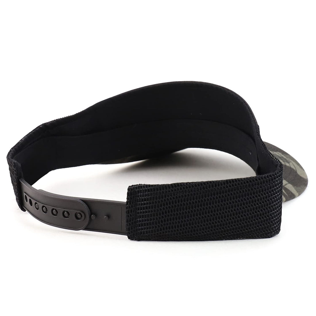 Trendy Apparel Shop Plain 2 Tone Mesh Back Visor with Adjustable Snap Closure