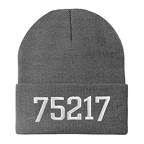 Trendy Apparel Shop 75217 Dallas TX Old English Embroidered Long Cuff Beanie
