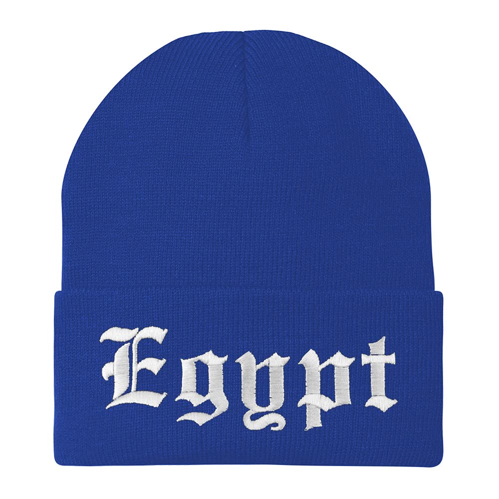 Trendy Apparel Shop Egypt Old English Embroidered Long Cuff Beanie