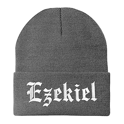 Trendy Apparel Shop Ezekiel Old English Embroidered Long Cuff Beanie