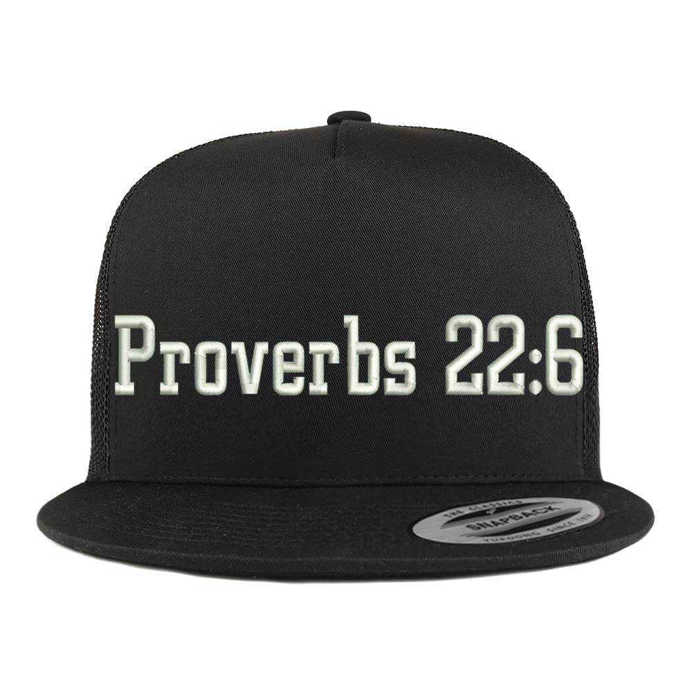 Trendy Apparel Shop Proverbs 22: 6 5 Panel Flatbill Trucker Cap