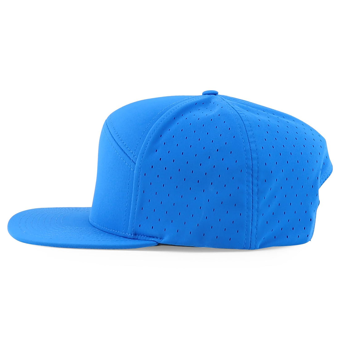 Trendy Apparel Shop Water Resistant UPF 50+ Performance 7 Panel Flatbill Snapback Cap